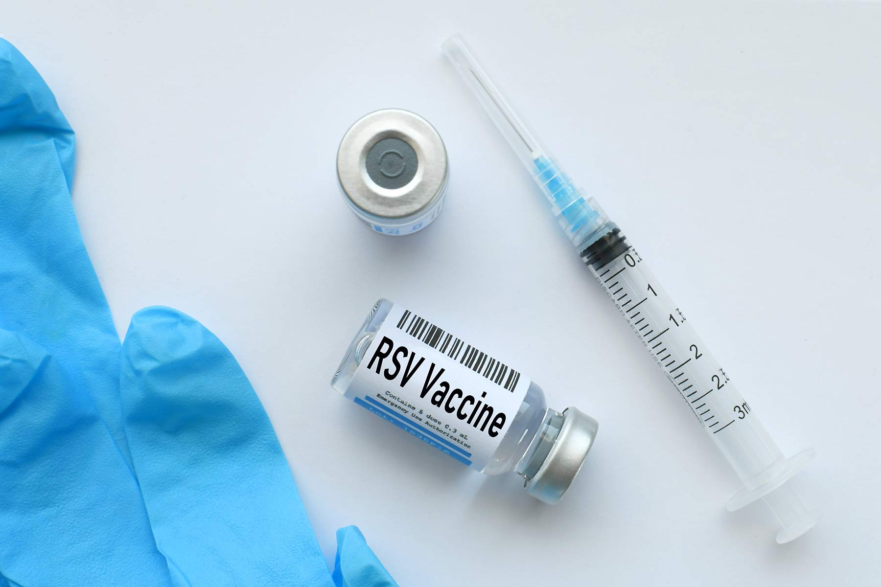 RSV vaccine vial and syringe